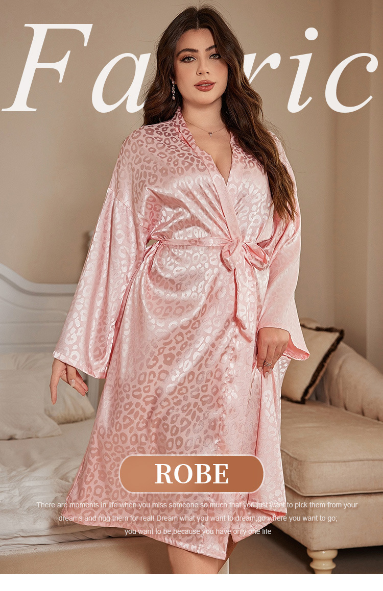 Bathrobe - Plus Size Gewaad Pyjama Vrouwen Nachtkleding