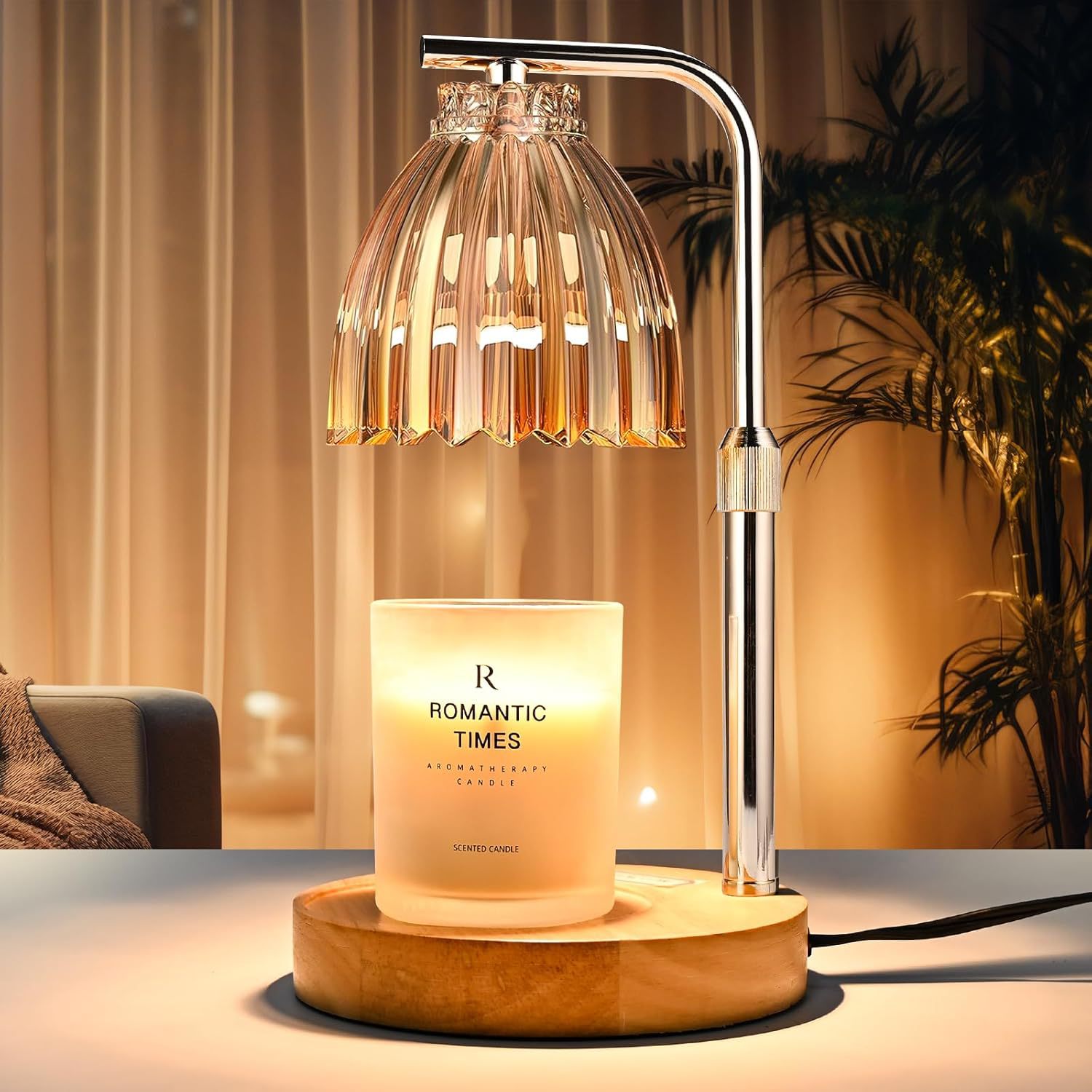 Wax Warmer - Verstelbare hoogte aromatherapie waxinelichtwarmer kaarsverwarmingslamp met
