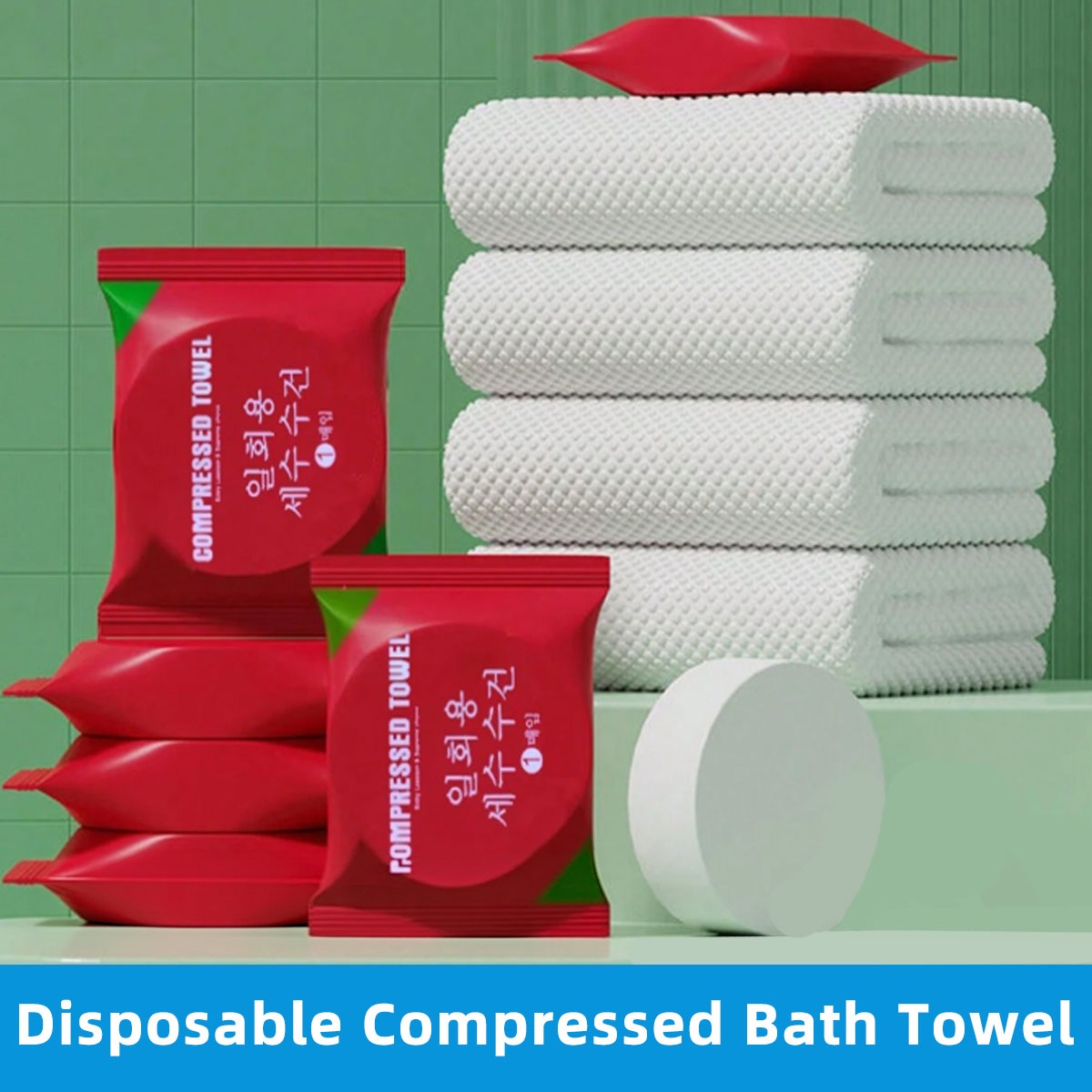 Spa Towel - Wegwerpbaar Gecomprimeerd Badlaken 70x140cm Draagbaar Individueel