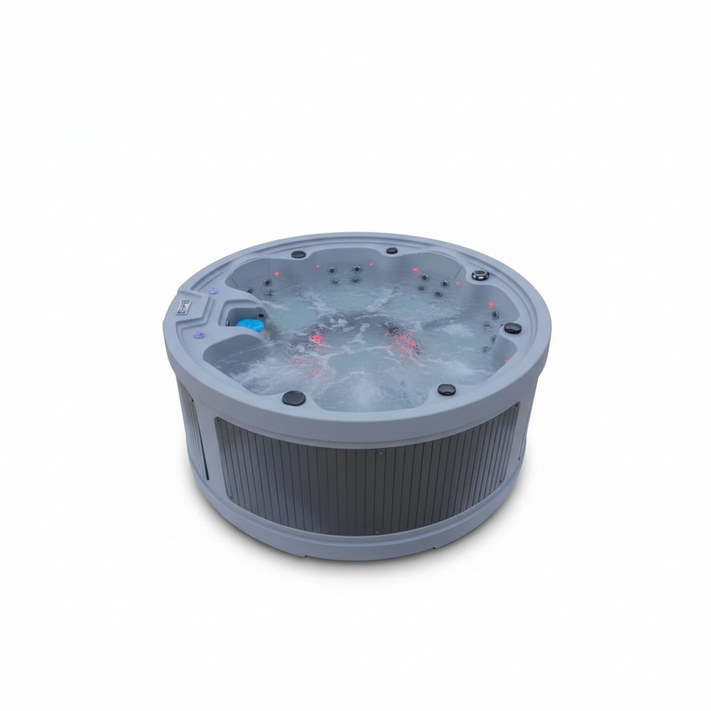 Hot Tub - 7-persoons hottub, ronde massagespa, rotomolding buitenbad,