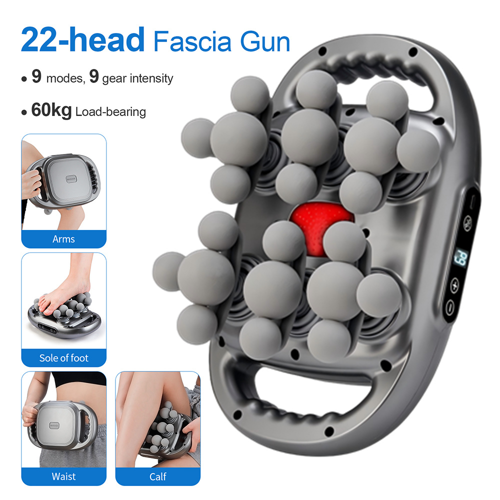 Massage Gun - 22-kops fascia gun, hoogfrequente vibratie, lichaamsmassagepistool,