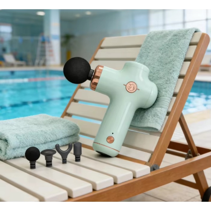 Massage Gun - Handheld mini-massagepistool met 4 massagekoppen, USB