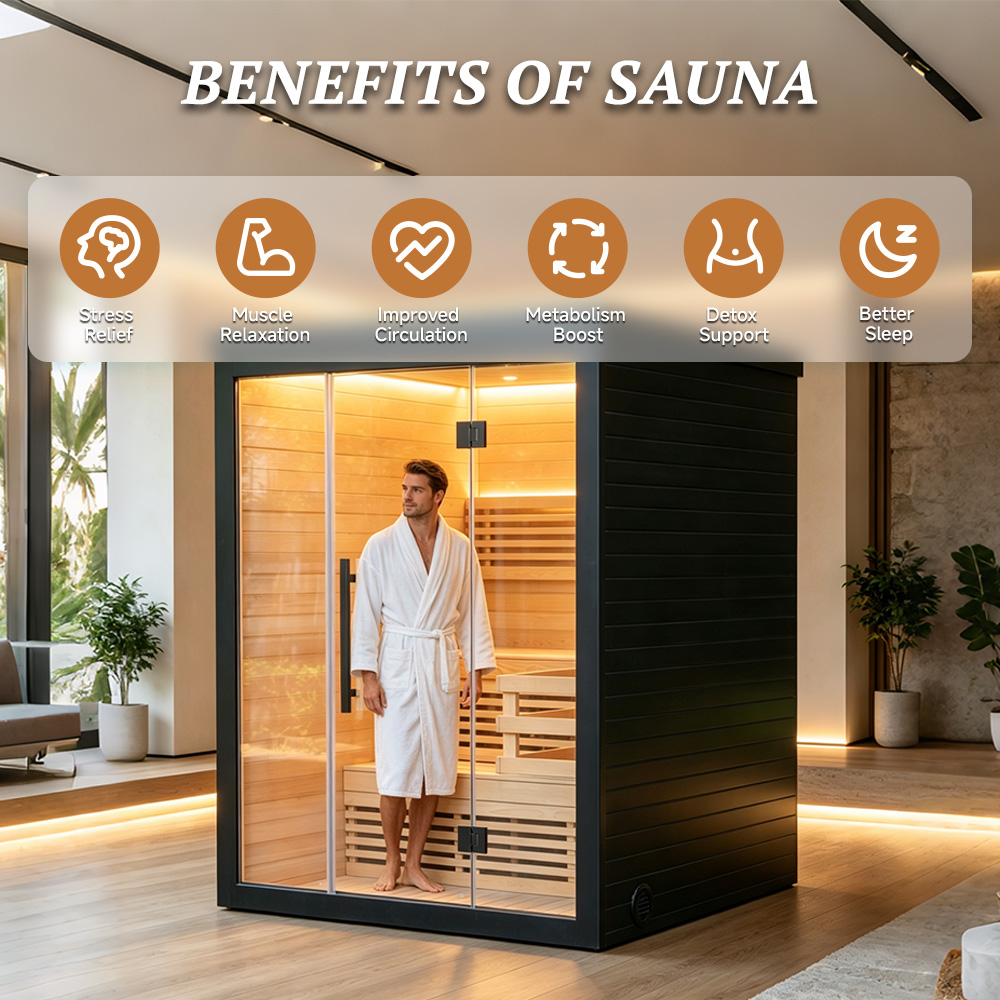 Luxe binnen sauna voor 1-2 per - Spa Wellness Gym recensie en prijs