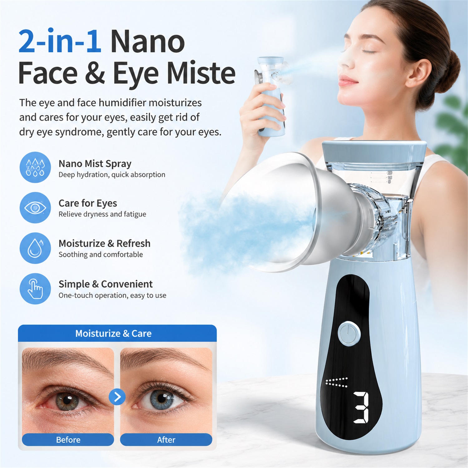 Oog Nano Luchtbevochtiger Vern - Face Steamer recensie en prijs