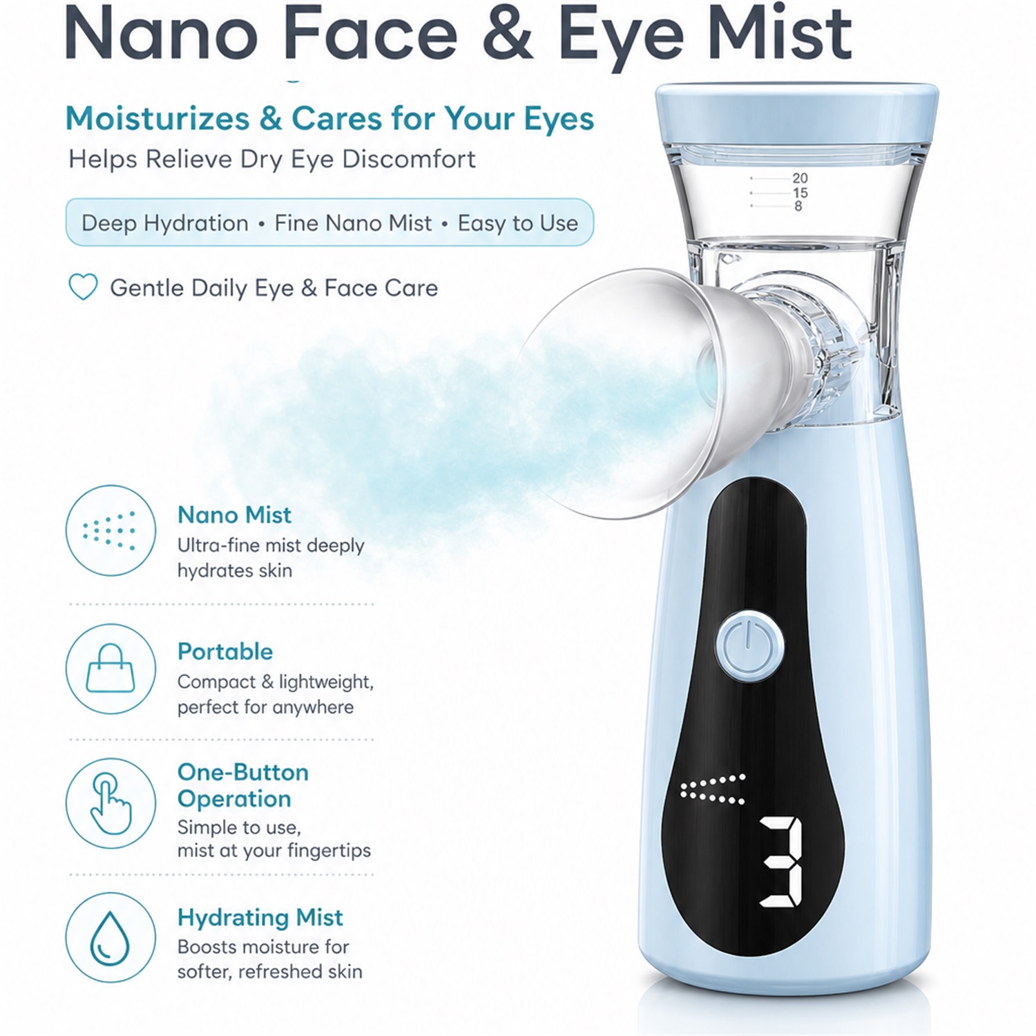 Oog Nano Luchtbevochtiger Vern - Face Steamer recensie en prijs
