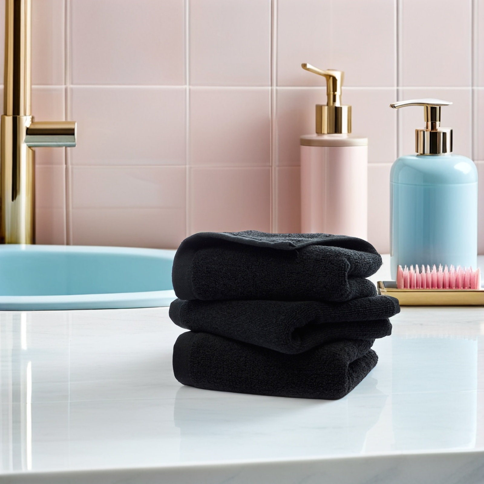 Zwarte katoenen handdoek, gema - Spa Towel recensie en prijs