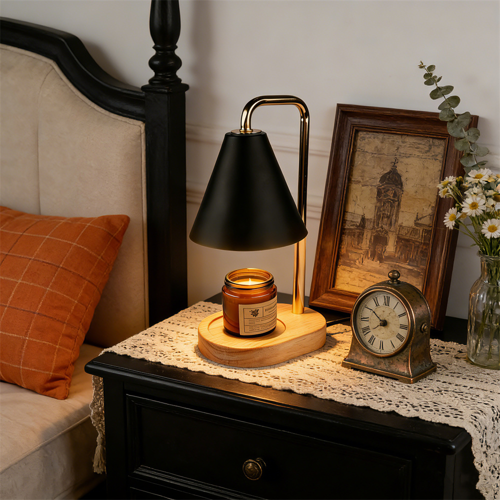 Zwarte kaarsenwarmerlamp met t - Wax Warmer recensie en prijs