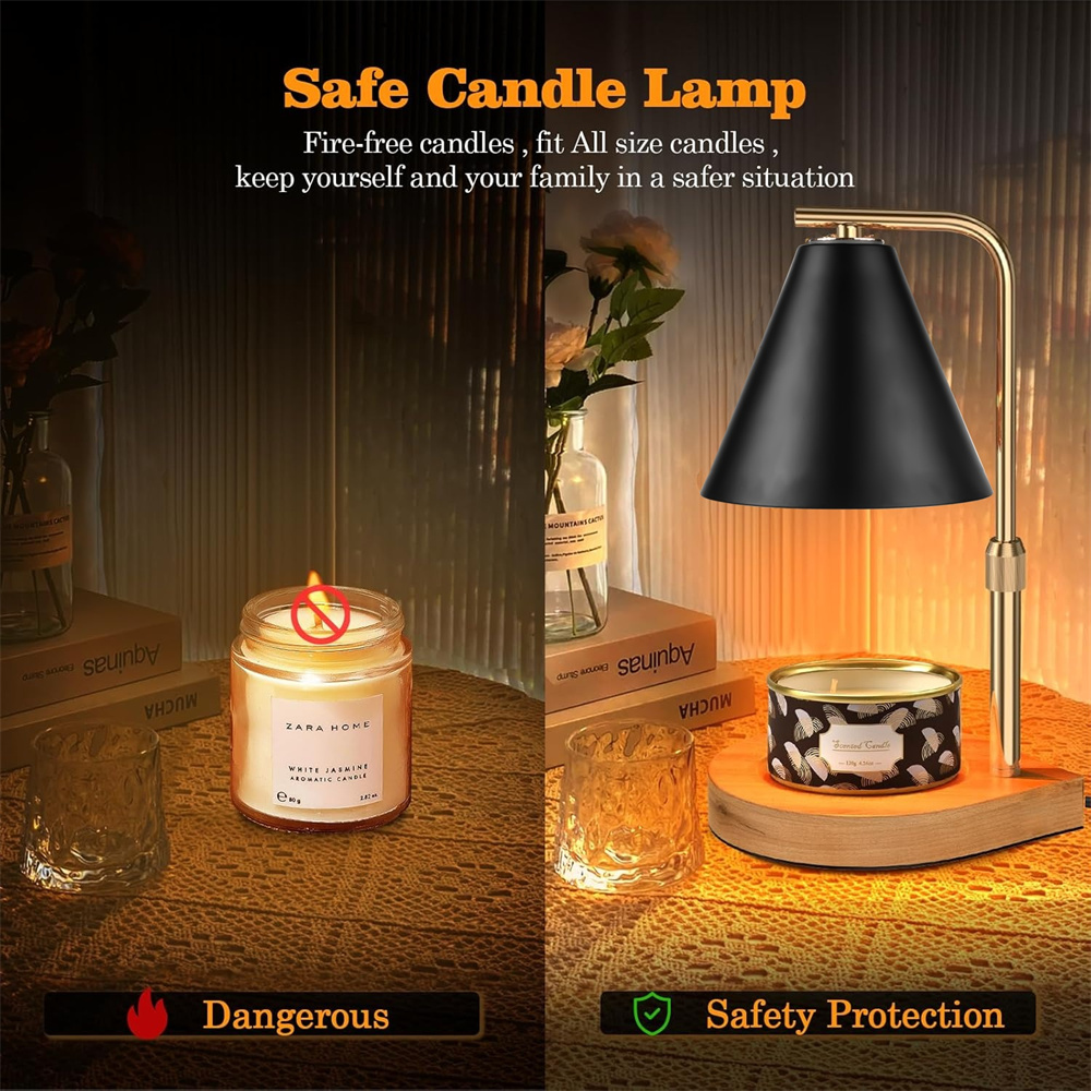 Zwarte kaarsenwarmerlamp met t - Wax Warmer recensie en prijs