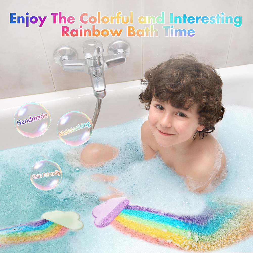 Regenboogwolk badbal voor kind - Bath Salts recensie en prijs