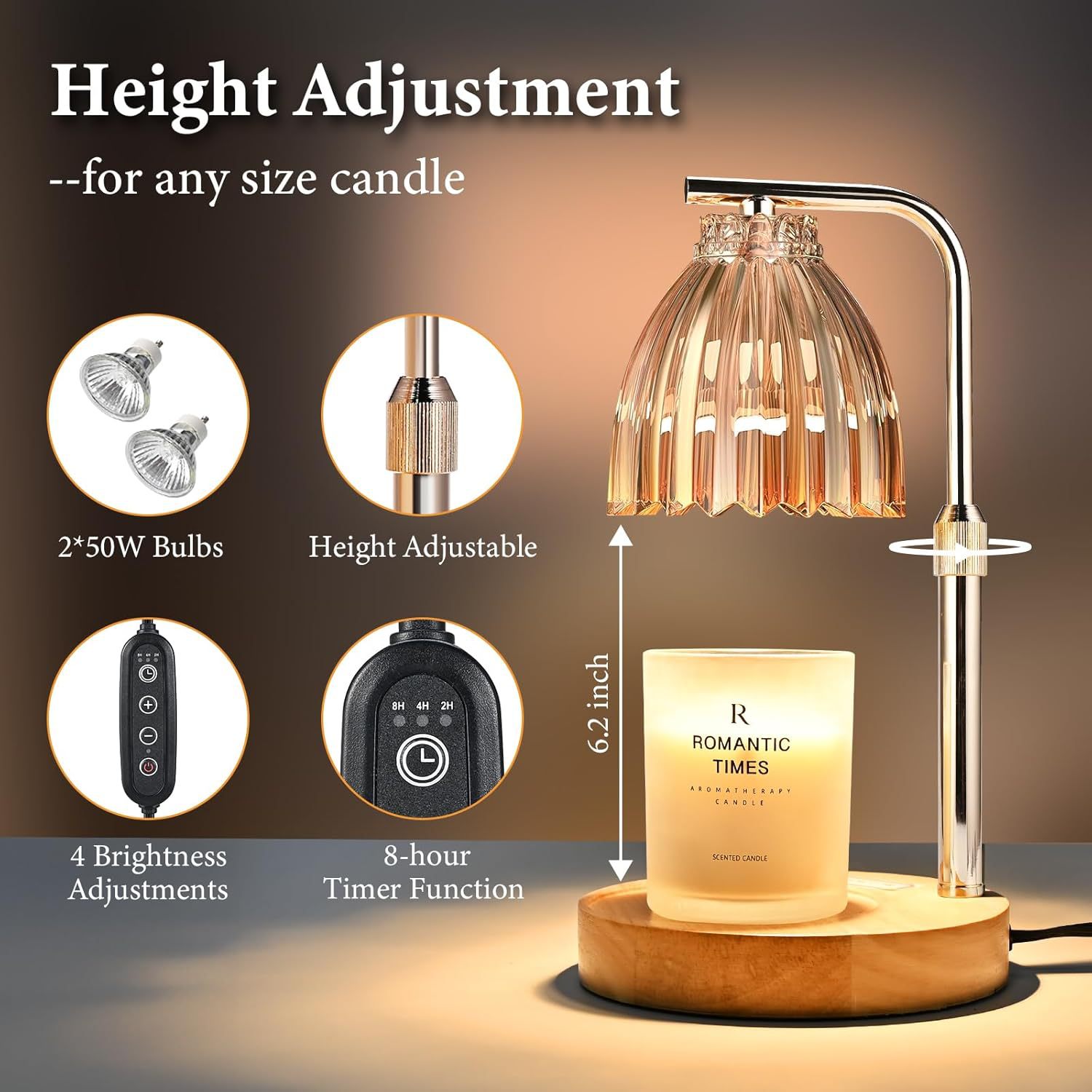 Verstelbare hoogte aromatherap - Wax Warmer recensie en prijs
