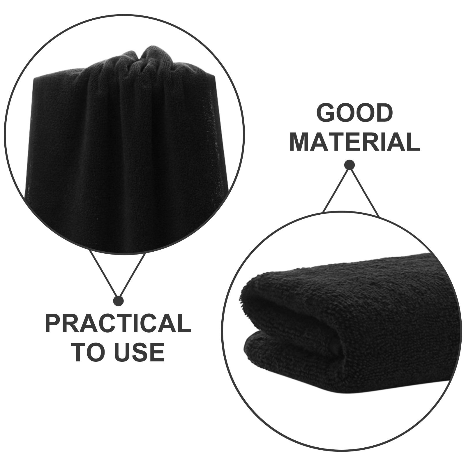 Extra grote zwarte katoenen ha - Spa Towel recensie en prijs