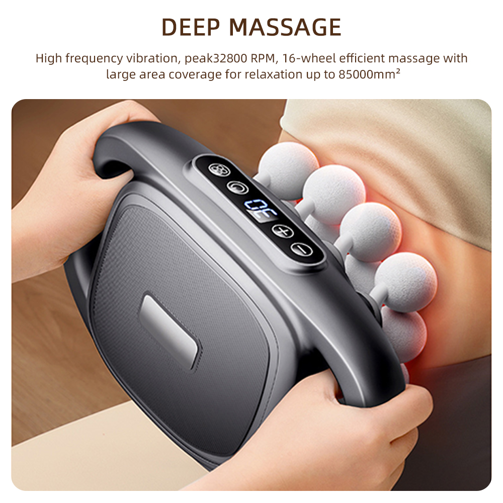 16-Head Fascia Gun Hoogfrequen - Massage Gun recensie en prijs