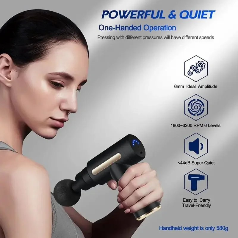 Draagbaar fasciaal massagepist - Massage Gun recensie en prijs