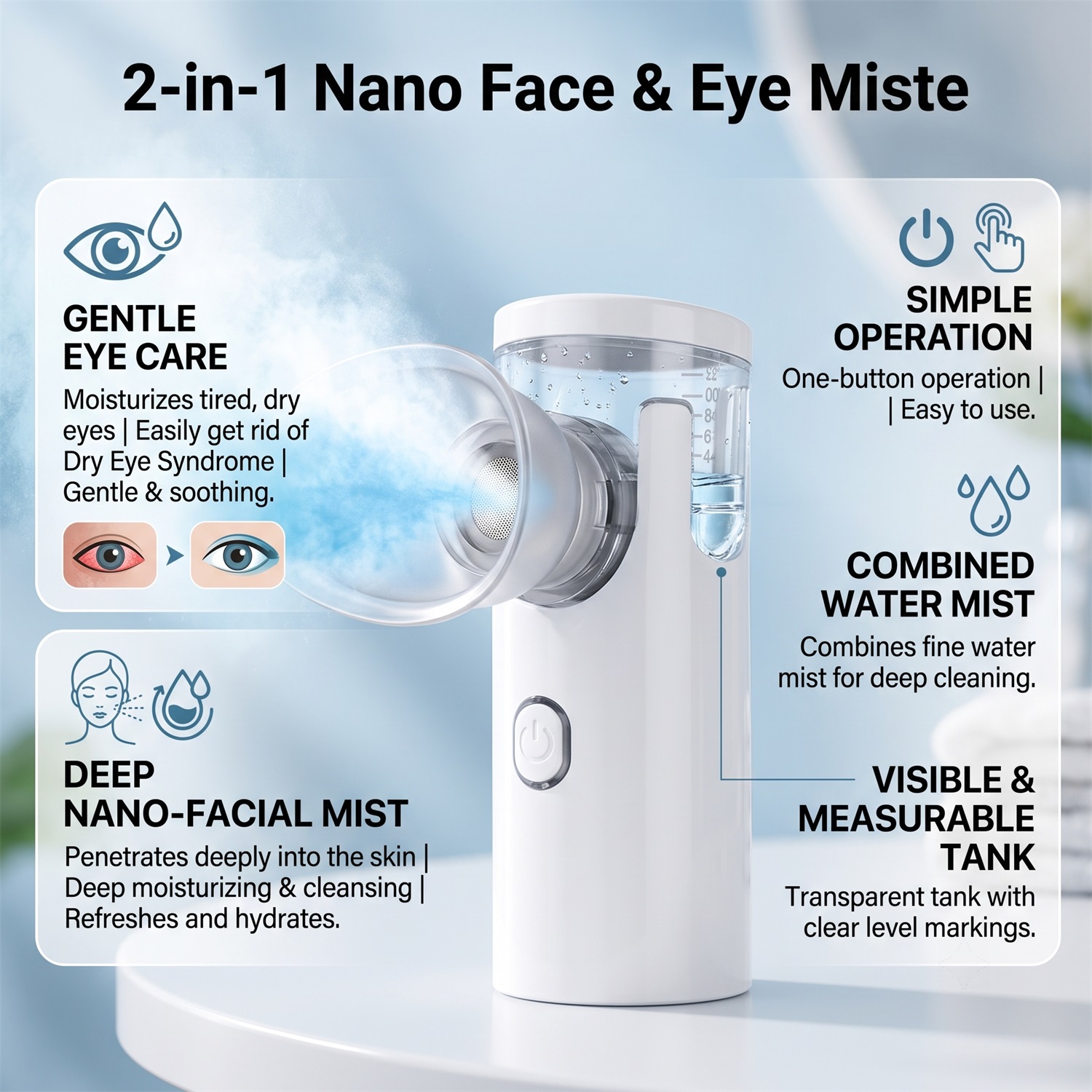 2-IN-1 Mesh Gezichtsstoomappar - Face Steamer recensie en prijs