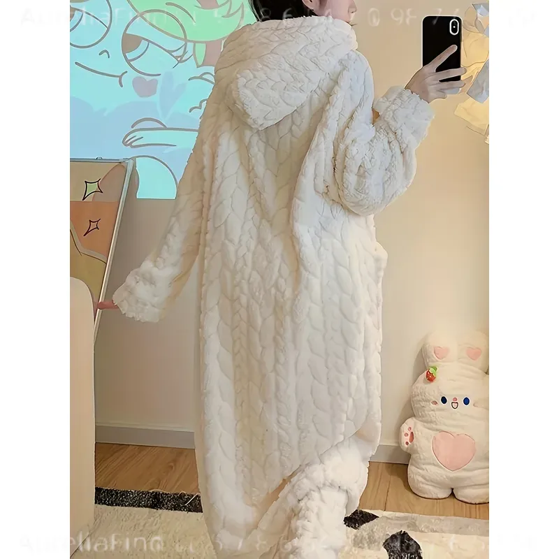 Dames Flanellen Badjas Herfst  - Bathrobe recensie en prijs